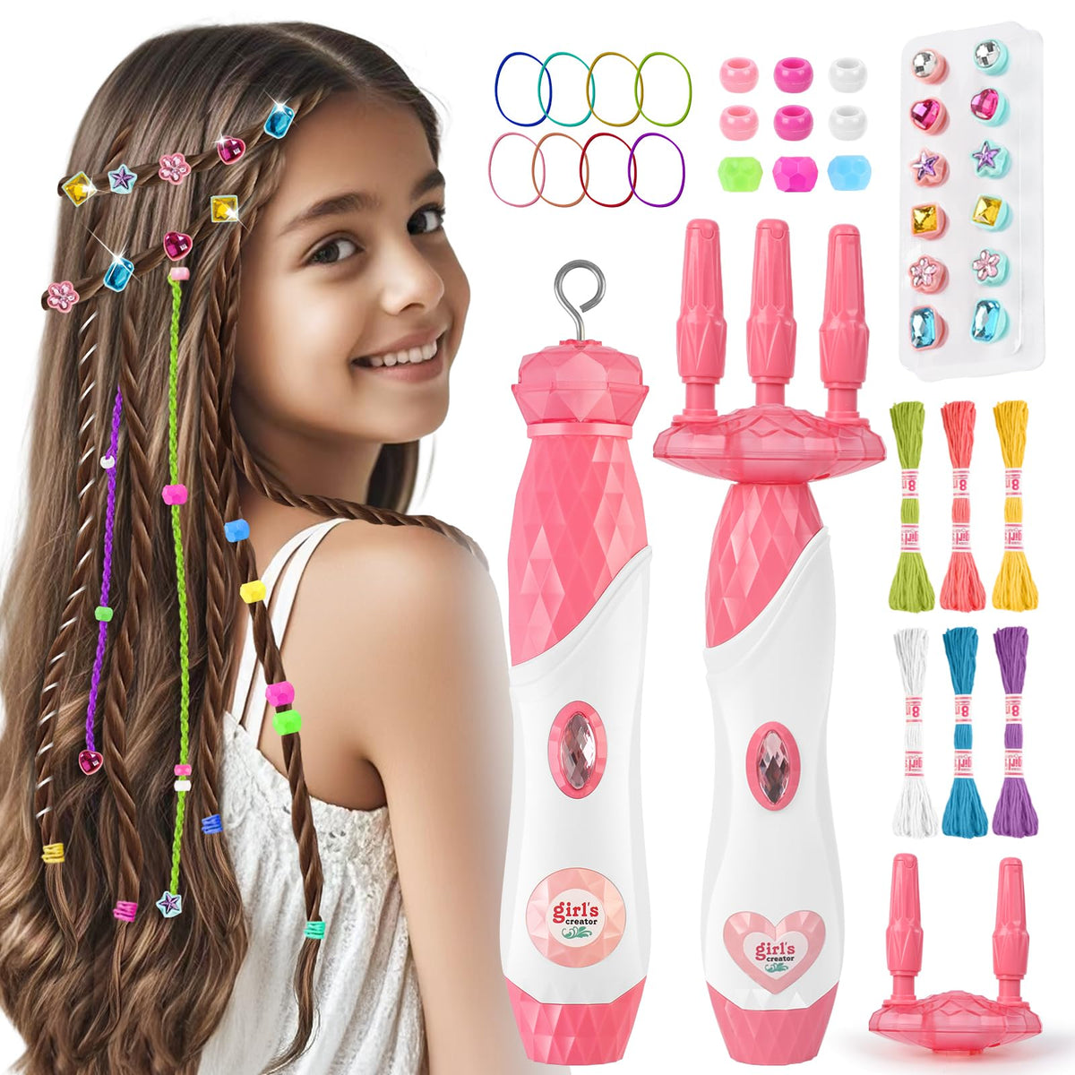 Kidzkube automatic braiding machine for easy at-home styling.