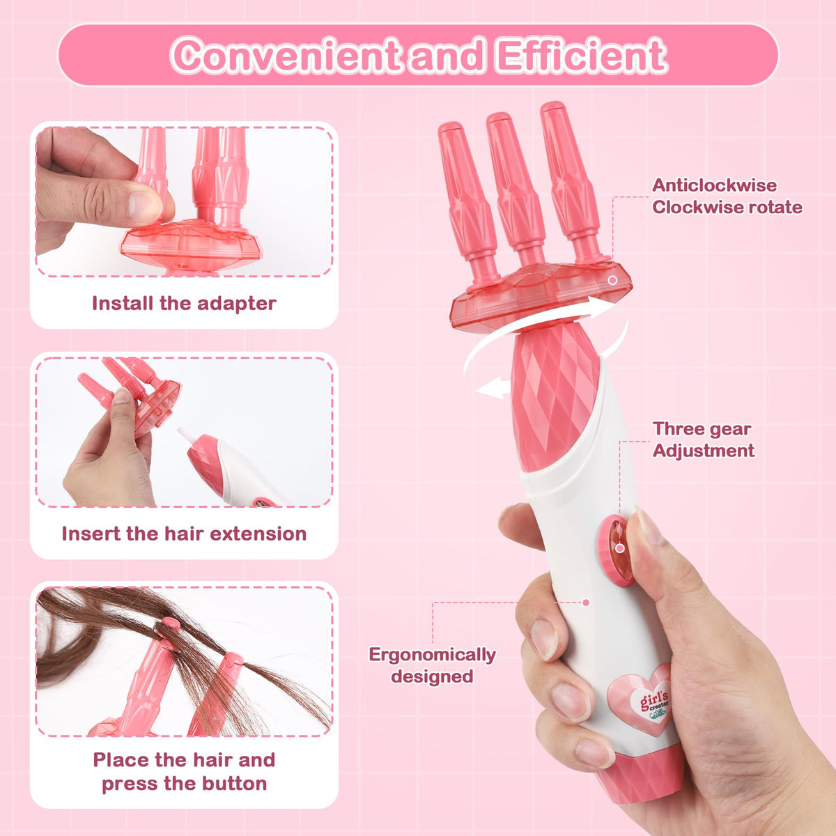 Kidzkube rope braider tool for quick rope braids.