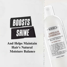 Kiehl's Conditioner highlights amino acids for nourishing care.