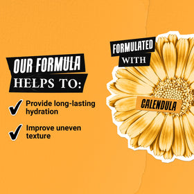 Kiehl's Calendula Serum-Infused Water Cream on skin providing a dewy glow and even tone.