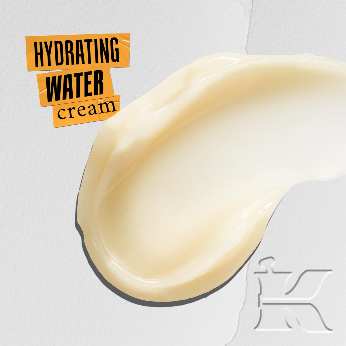 Close-up of Kiehl's Calendula Serum-Infused Water Cream texture on skin.