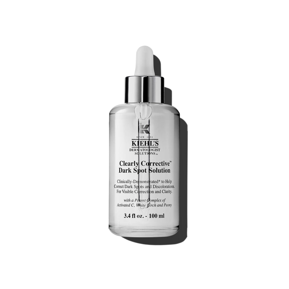 Kiehl's Clearly Corrective Serum bottle front for brightening skin