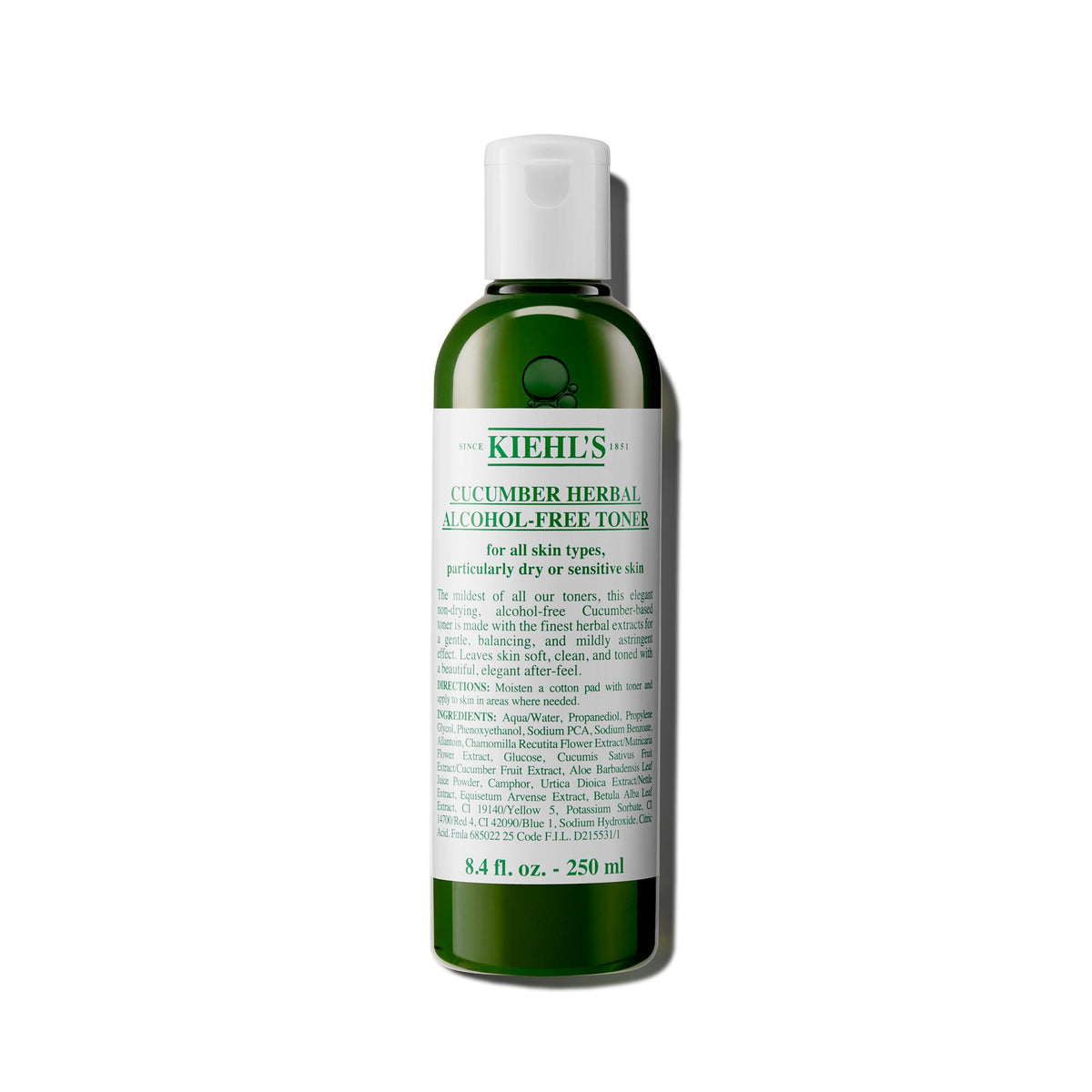 Kiehl's Cucumber Toner bottle front for gentle hydration
