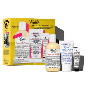 Kiehl's gift set packaging for a complete body care routine.