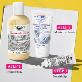 Kiehl's lip balm soothing moisture on dry lips.