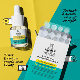 Transparent hydrocolloid film from Kiehl's patch blends with skin for discreet wear.