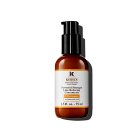 Kiehl's Powerful-Strength Vitamin C serum bottle highlighting radiance potential.