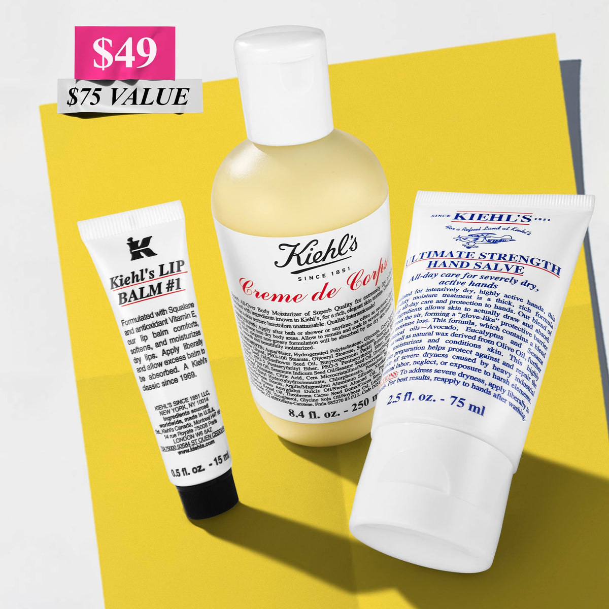 Kiehl’s shea and avocado oil blend nourishes skin.