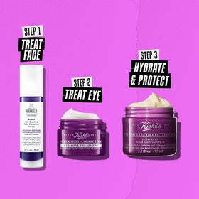 Kiehl's packaging displays daily moisturization with sun protection.