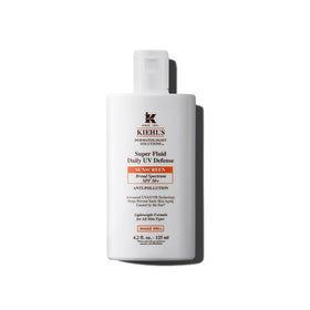 Kiehl's Super Fluid UV Defense bottle pump enabling easy daily protection against sun exposure