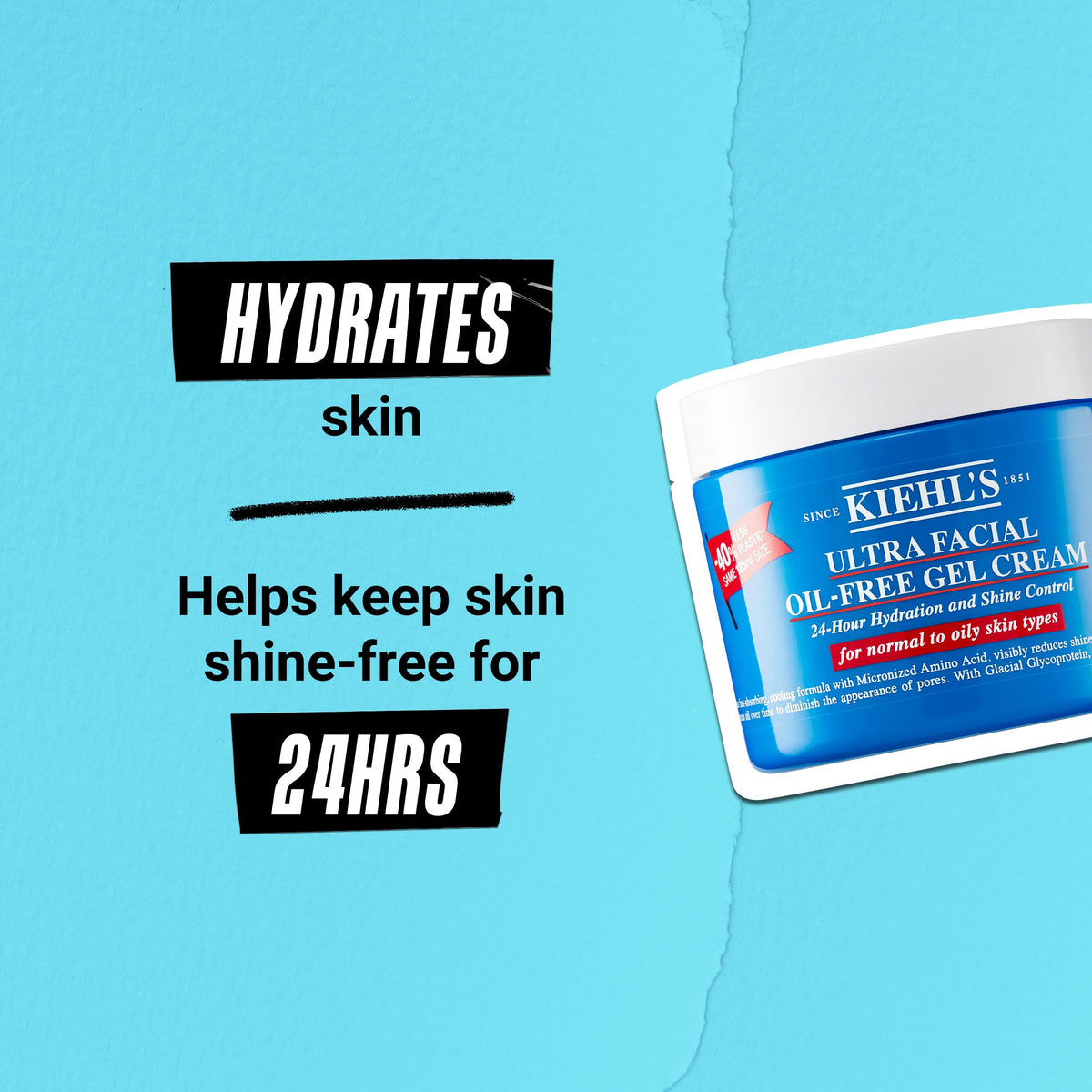 Applying Kiehl's Ultra Facial Oil-Free Moisturizer delivers instant cooling