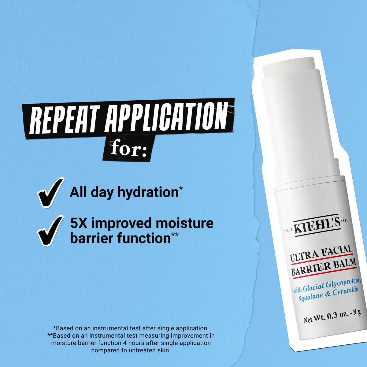 Kiehl's Ultra Facial Barrier Repair Balm on the body for extra hydration