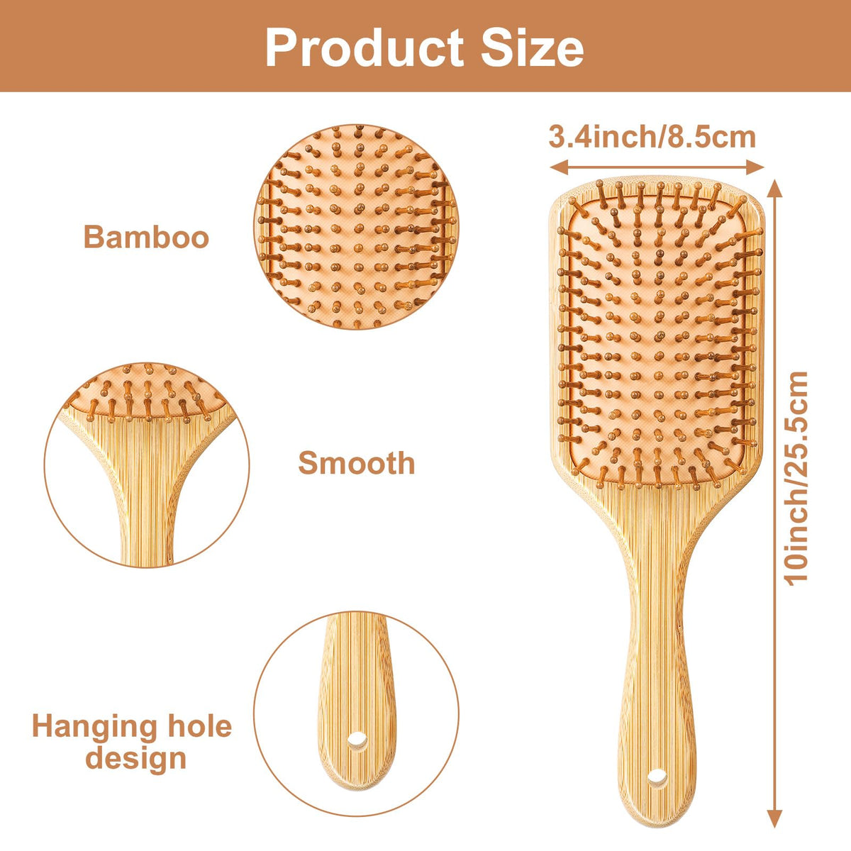 Kifmurase bamboo bristles provide gentle scalp massage for relaxation.