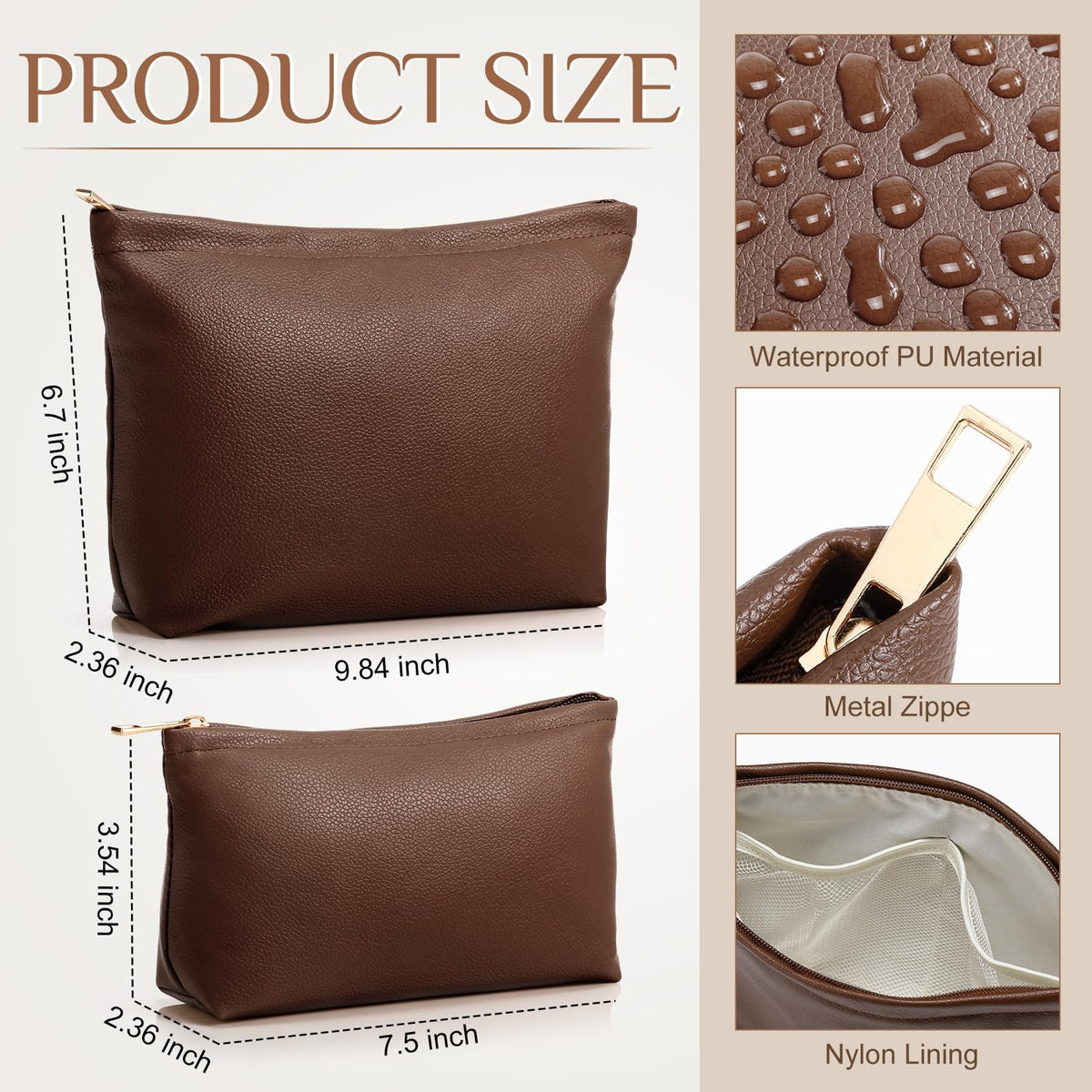 Kigeli makeup bag set open compartments showing smart organization