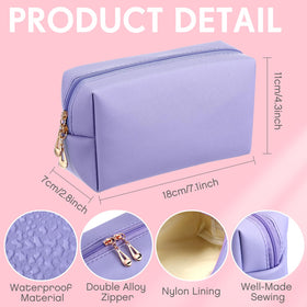 Kigeli pink purple makeup bag bundle for easy skincare organization.