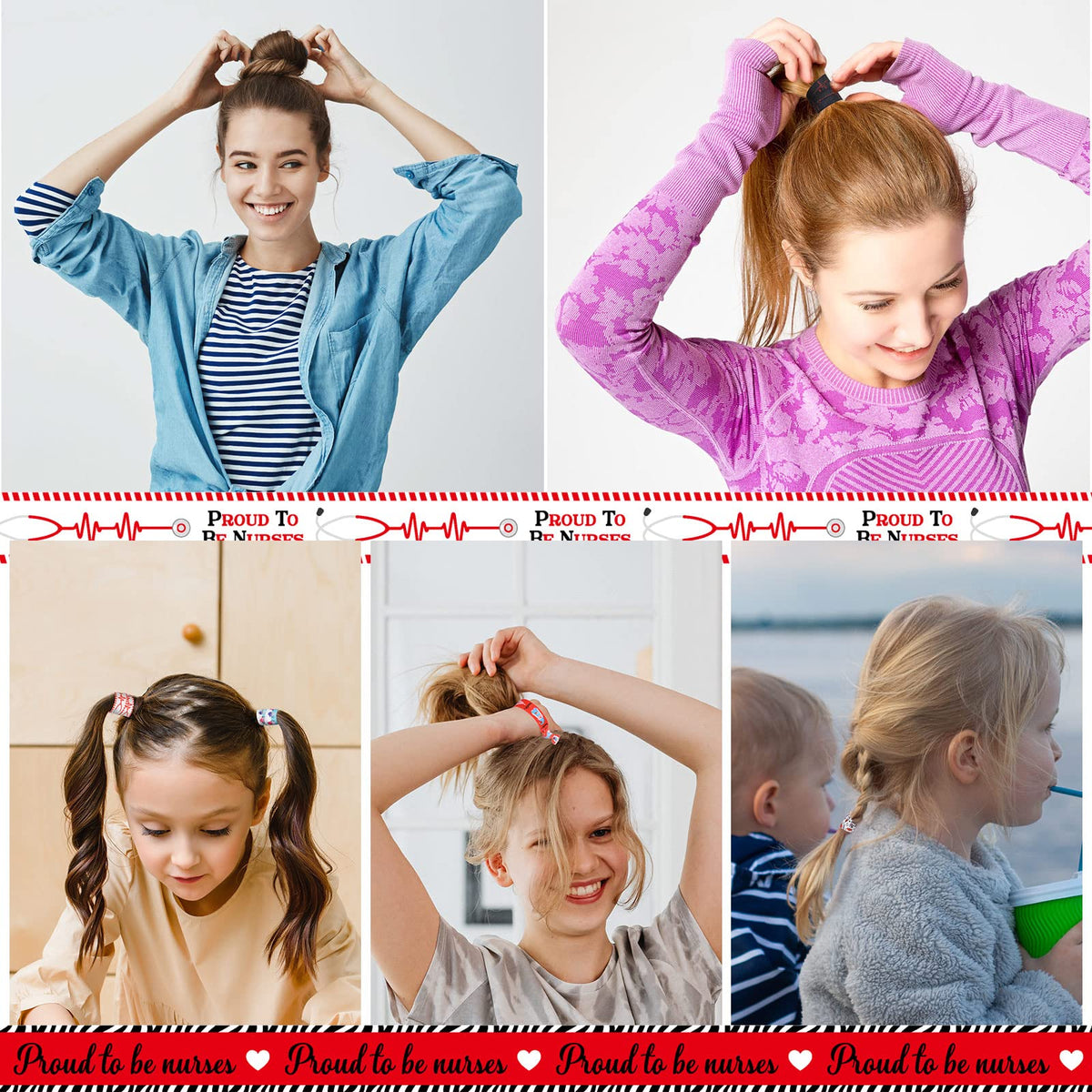 Kigeli elastic fabric hair ties provide soft, durable comfort