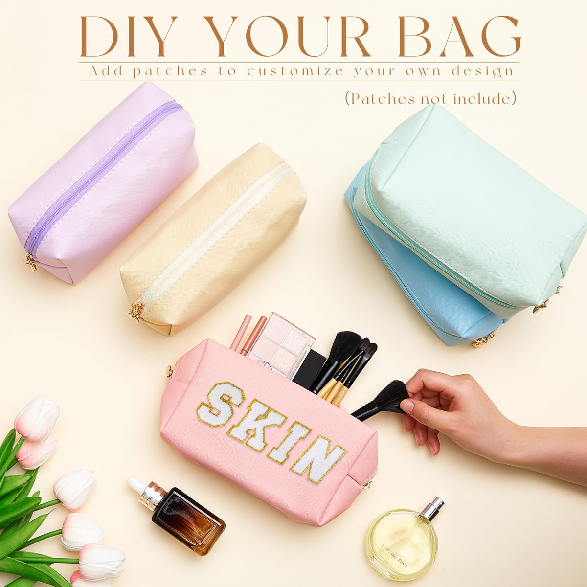 Kigeli blank canvas pouch invites customization with patches