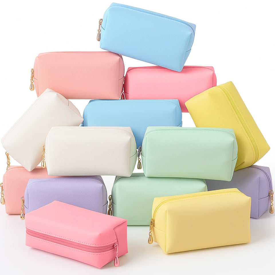 Kigeli makeup bag in bright colors for cosmetics and travel organization