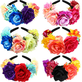 Kigeli Mexican rose flower crown headband for a festive Cinco de Mayo look