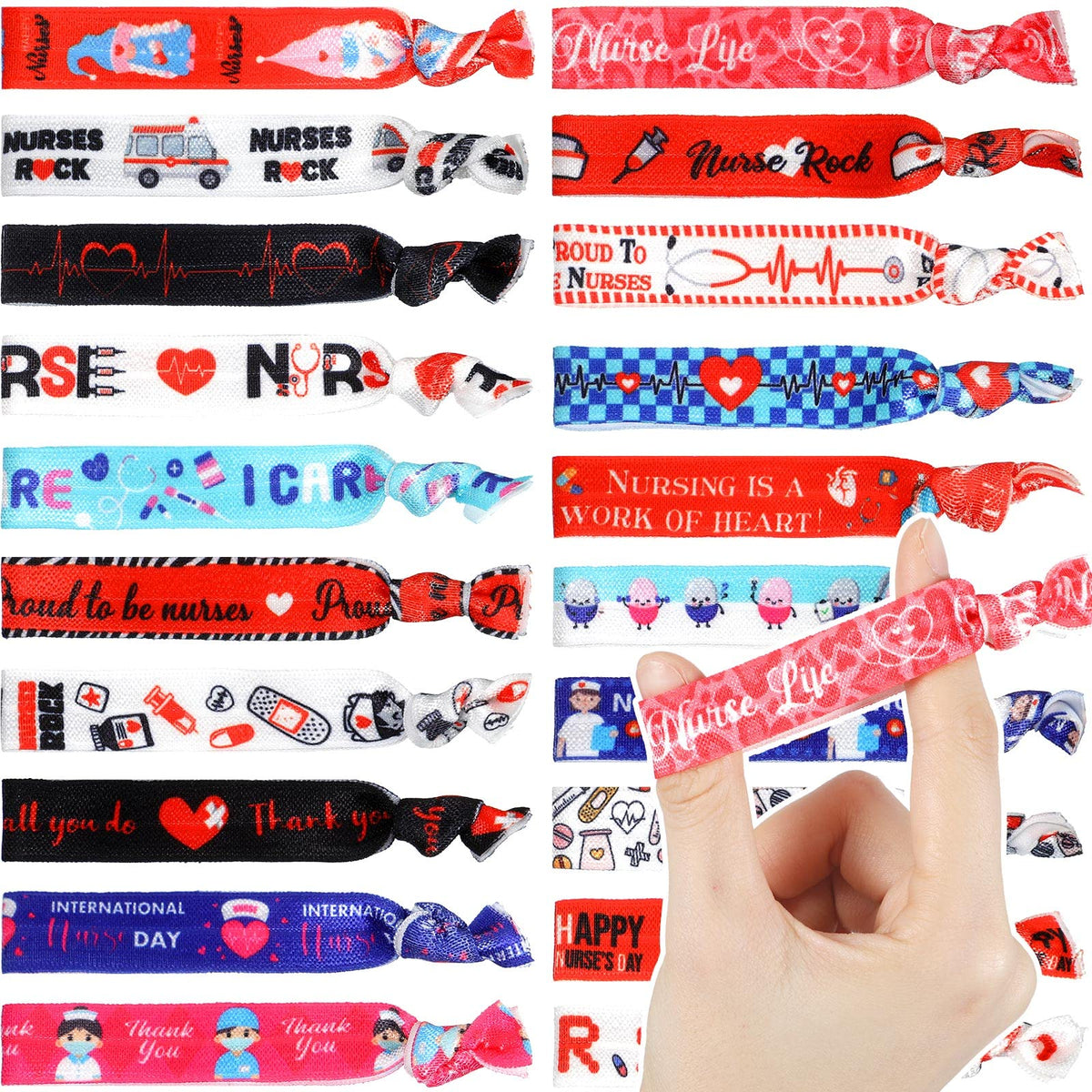 Kigeli nurse hair ties collection in 20 styles for everyday wear