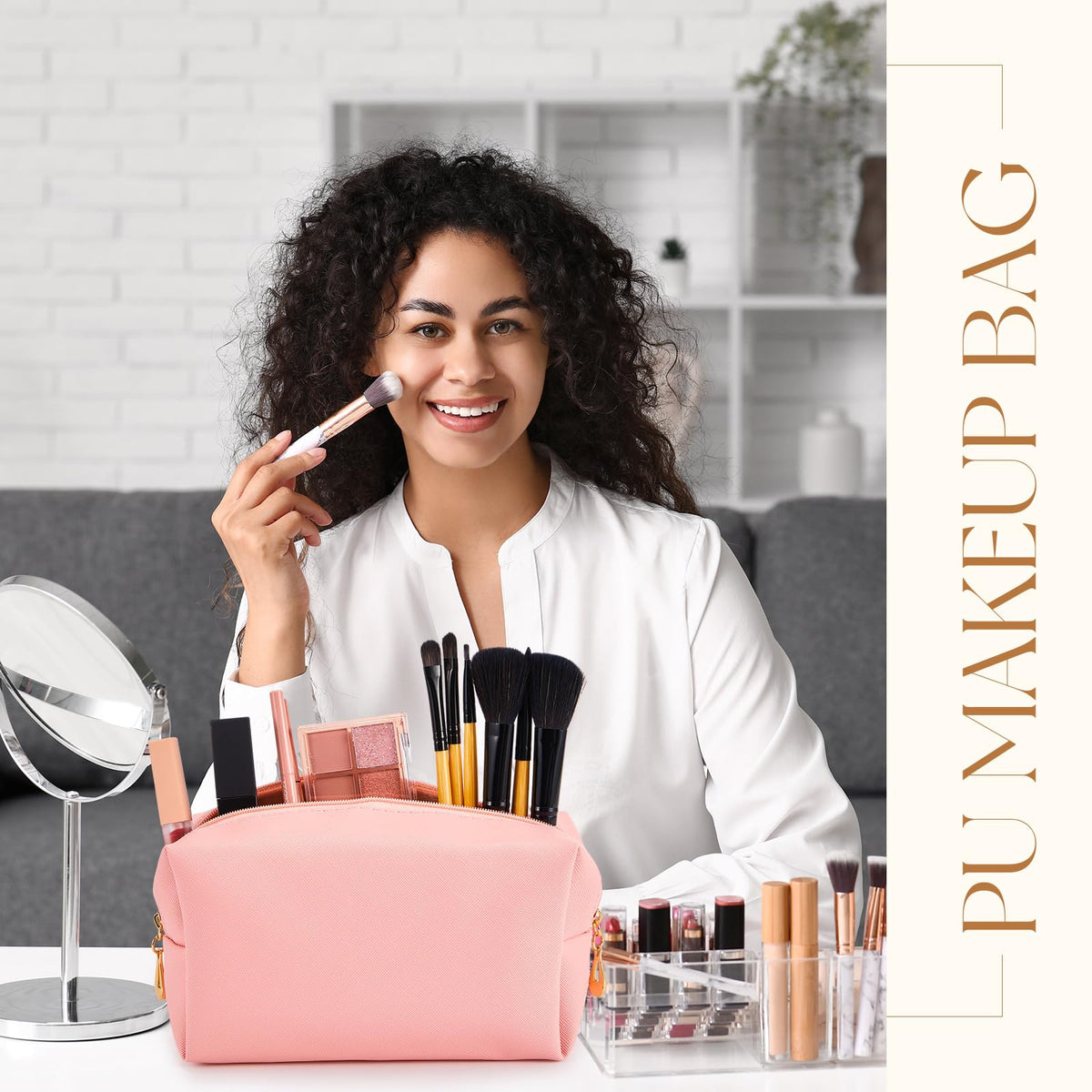 Kigeli pouches organize cosmetics and toiletries while traveling