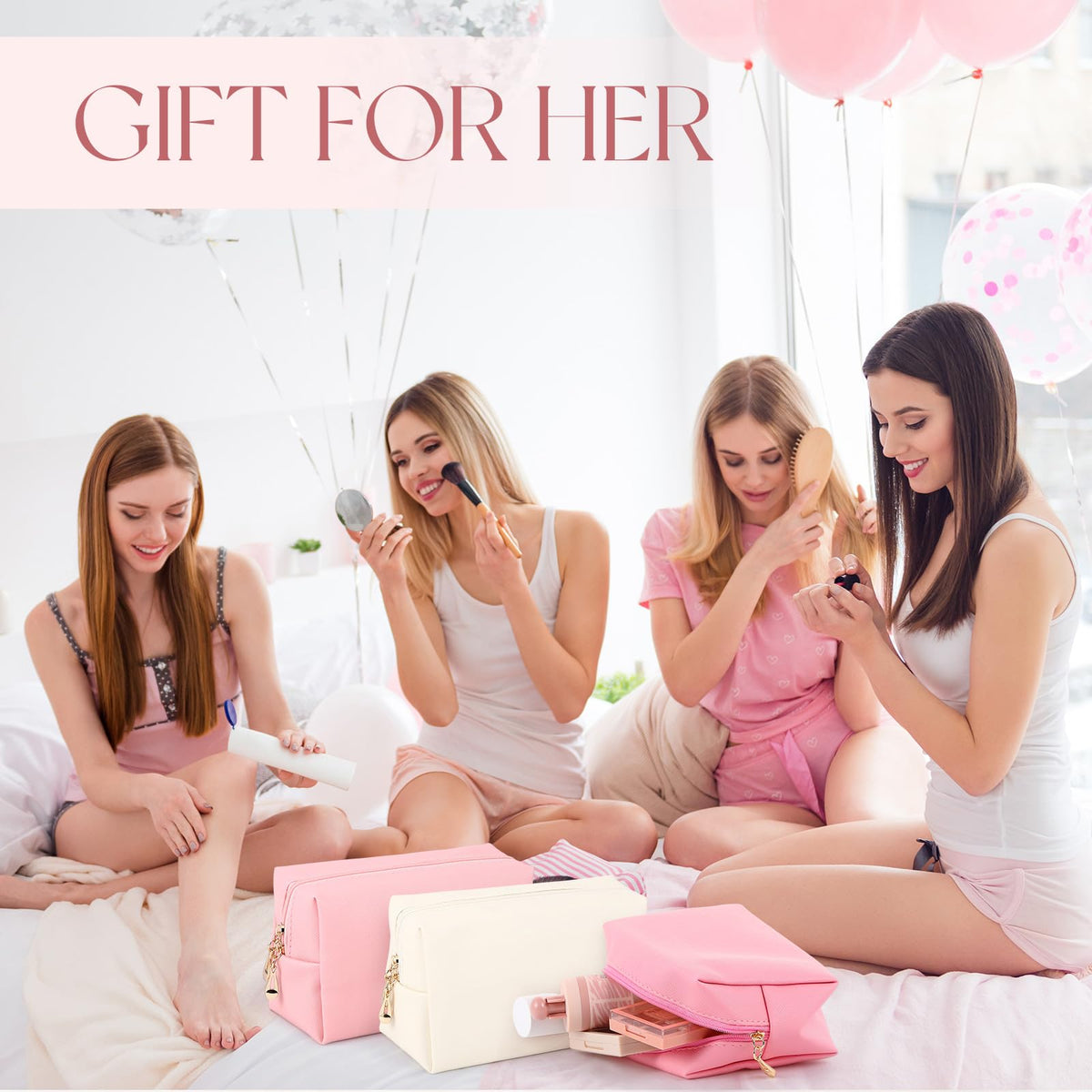 Kigeli Pink Series gift-ready makeup bag ideal as a thoughtful present