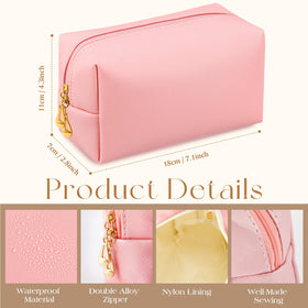 Kigeli PU leather makeup pouch is waterproof and easy to wipe clean