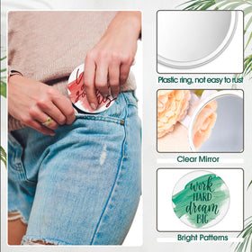 Kigley 2.76-inch compact pocket mirror fits easily in a purse