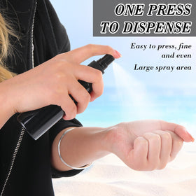 Kigley clear compact spray bottle offers easy handling at home or travel.