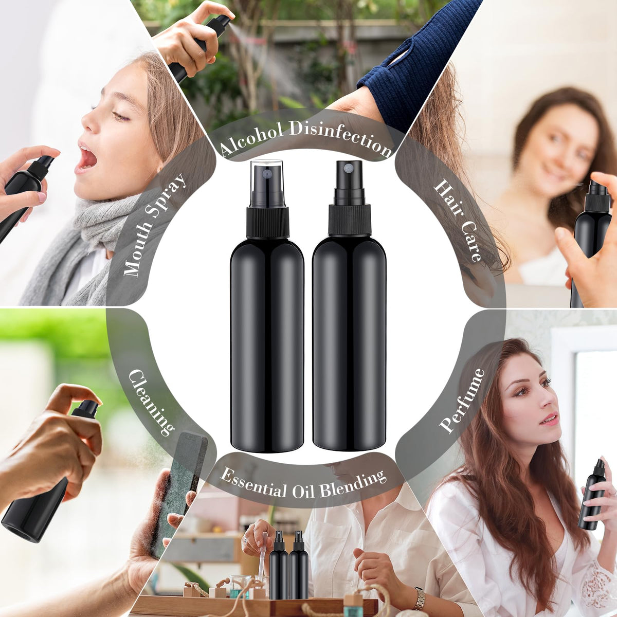 Kigley multi-use spray bottle for oils, perfumes, cleaners, and samples.
