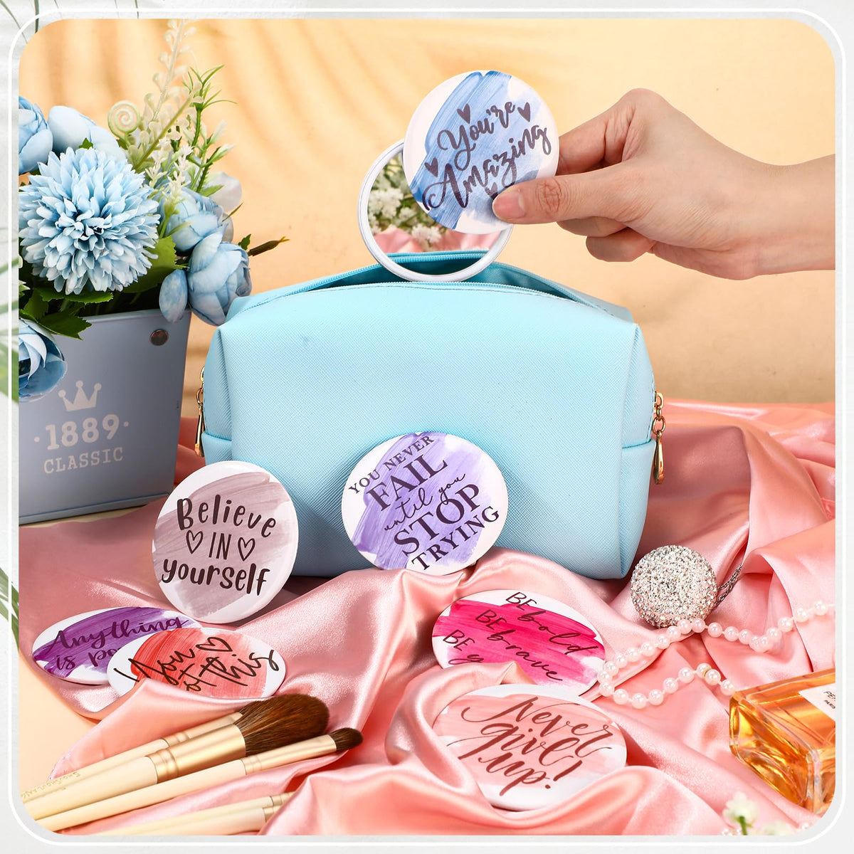 Kigley multipurpose stylish handheld mirror for daily routines