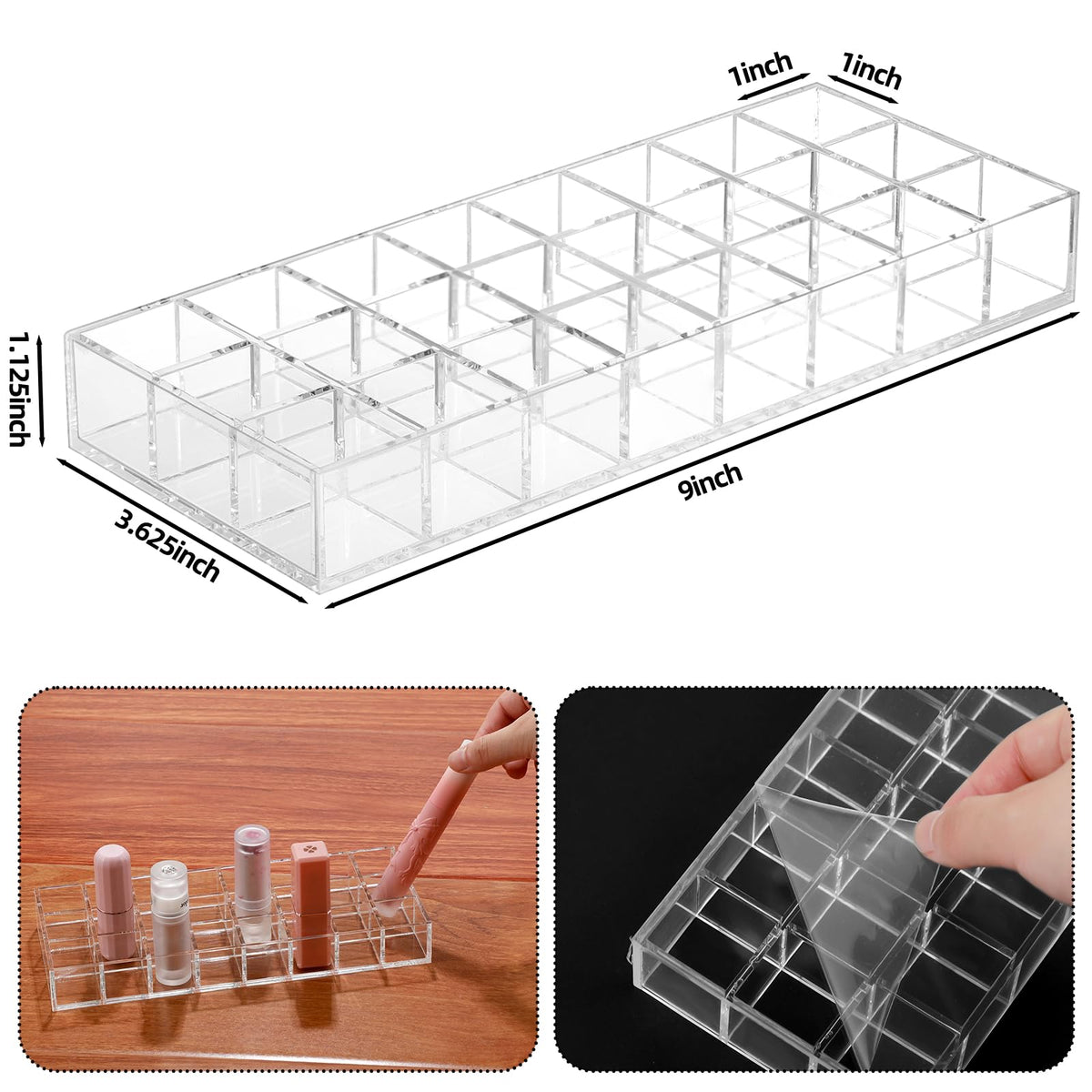 Kigley transparent makeup tray simplifies vanity routines and product selection