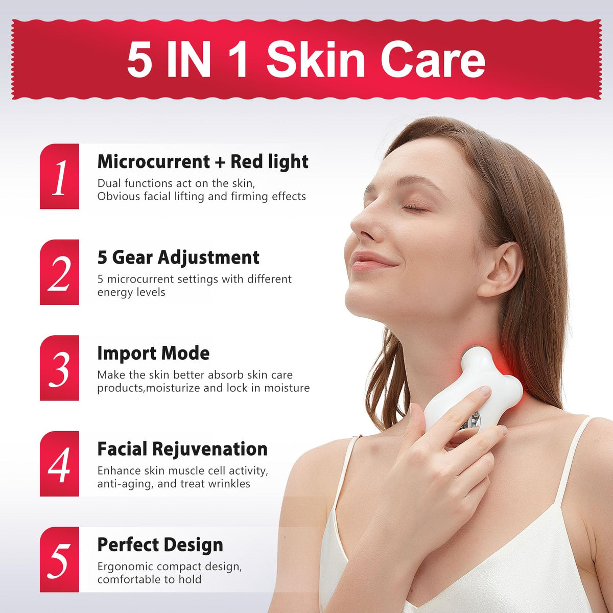 KIHIF EP-300 V-shaped contour helps define jawline with brighter radiance