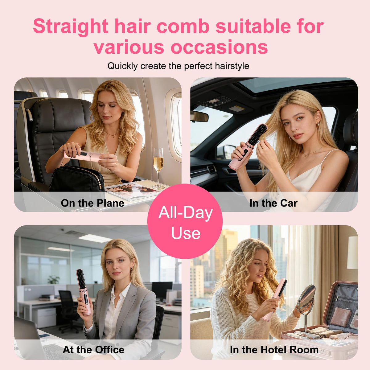 KIIDAS four heat settings tailor styling to hair type for best results.