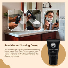 Kikc 5 in 1 shaving kit shaving-cream for fast, rich lather