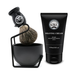 KIKC 5 in 1 shaving kit badger brush for a smooth, premium shave.