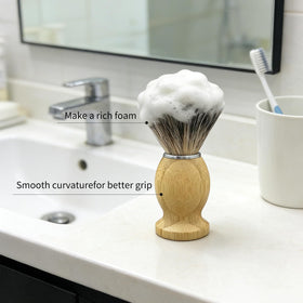 Kikc bamboo lathering bowl delivering quick, creamy lather with textured interior.