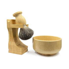 Kikc pure badger shaving brush for rich lather and gentle exfoliation.