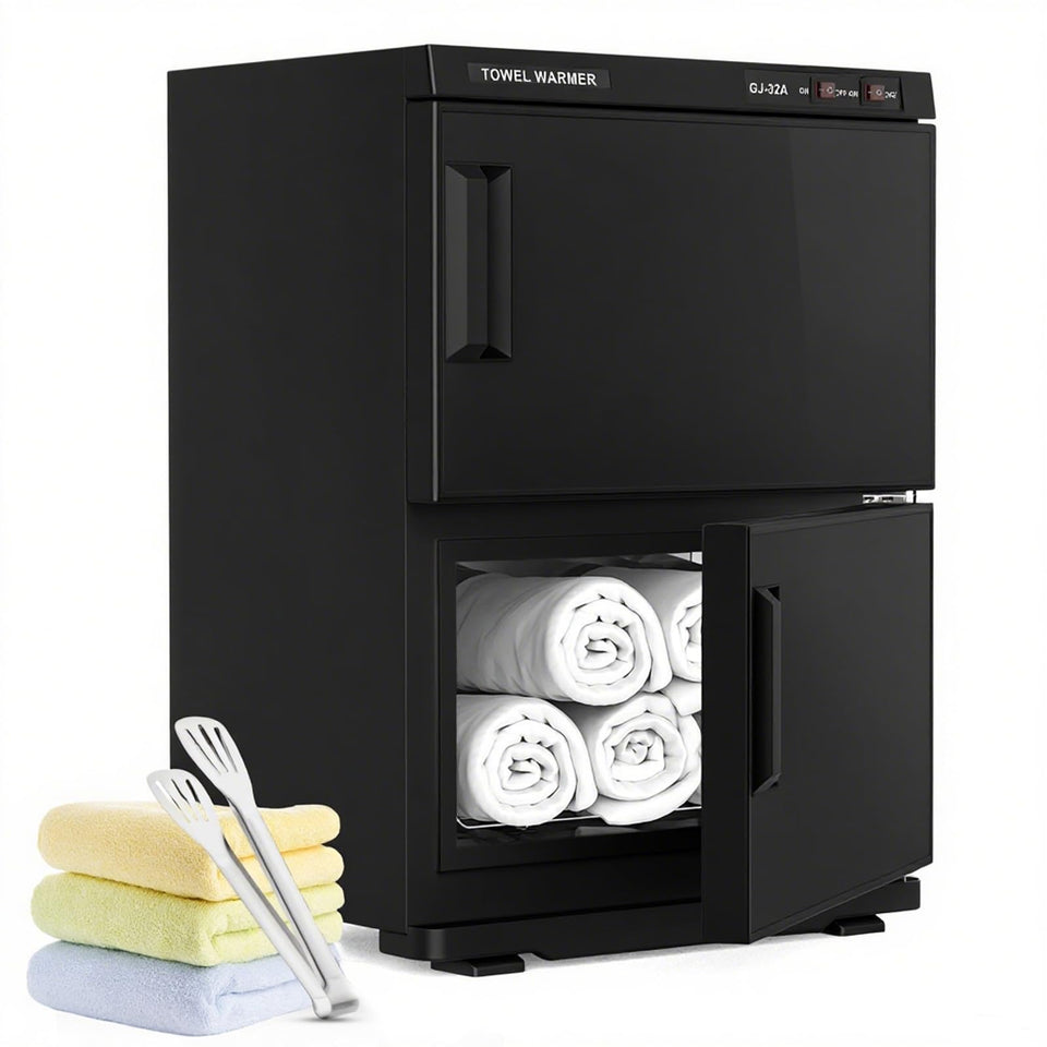 Kikihouse hot towel warmer 32L capacity keeps towels ready for busy spa days.