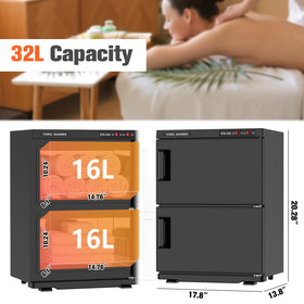 Kikihouse hot towel warmer includes a removable drip tray to stay clean and efficient.