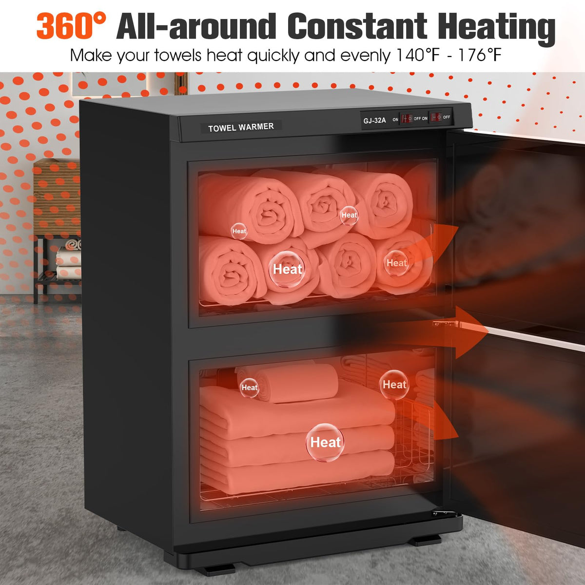 Kikihouse hot towel warmer with dual-layer heating saves energy and adapts to demand.