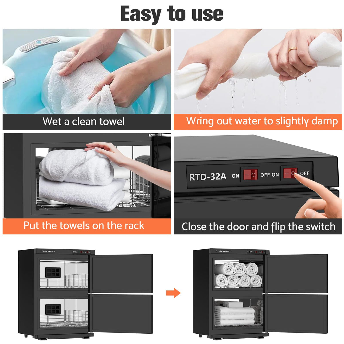 Kikihouse hot towel warmer suitable for professional salons and home spa setups.
