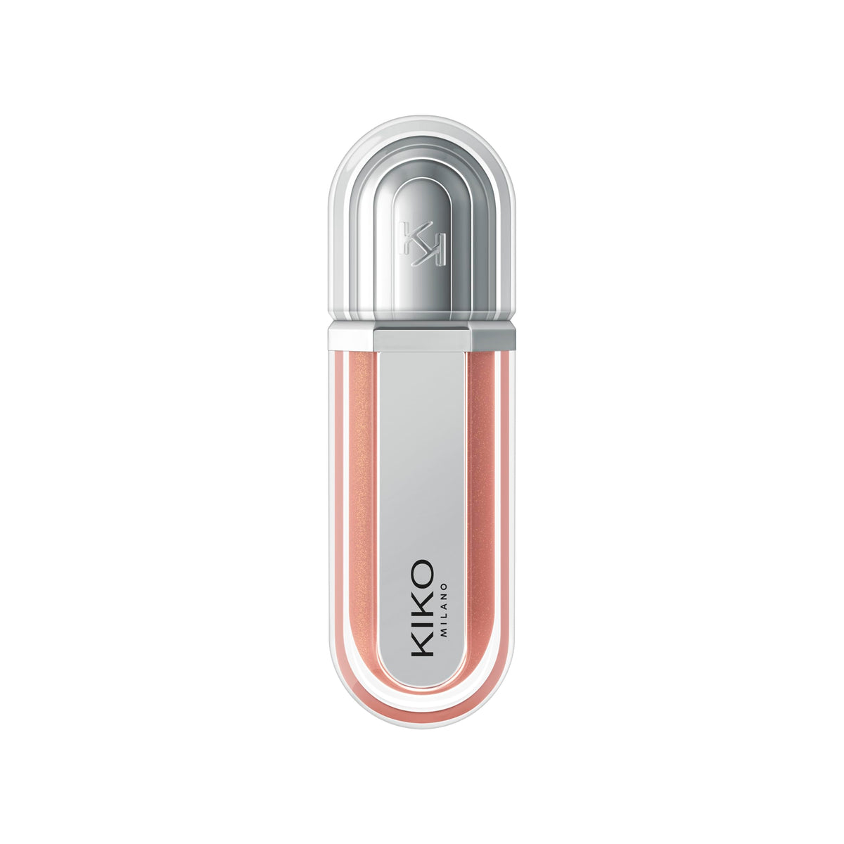 KIKO Milano 3D Hydra Xtreme Lipgloss 04 on lips delivering instant shine and plump