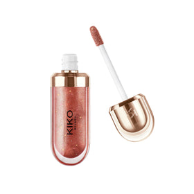 Kiko Milano 3D Hydra Lipgloss 45 bottle with rose-gold detailing for glossy lips.