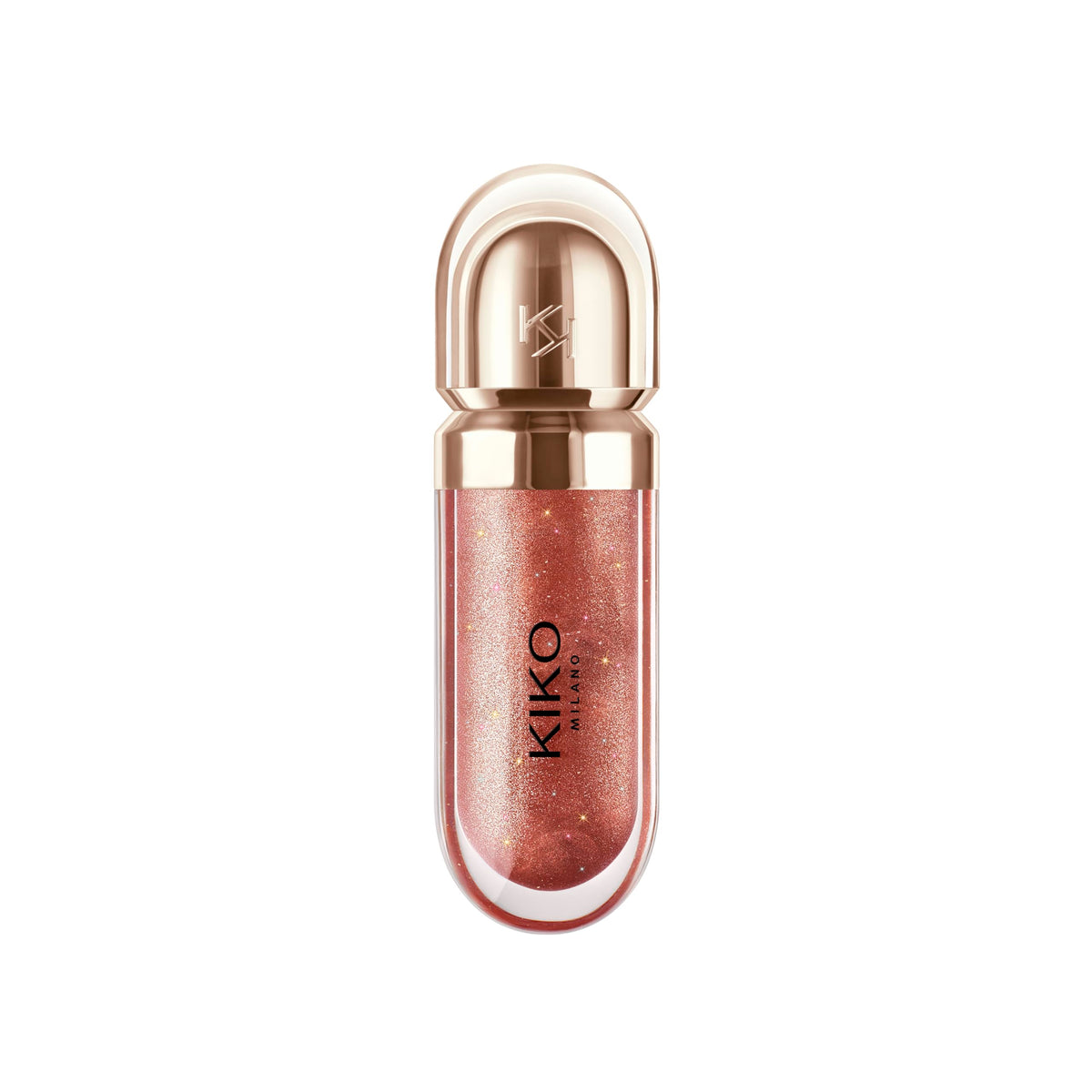 Kiko Milano 3D Hydra Lipgloss 45 rose-gold cap adds premium feel.