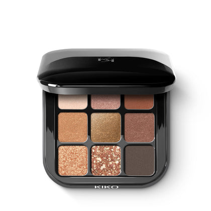 Kiko Milano Glamour Multi Finish Eyeshadow Palette 02 compact with mirror for on-the-go touch-ups