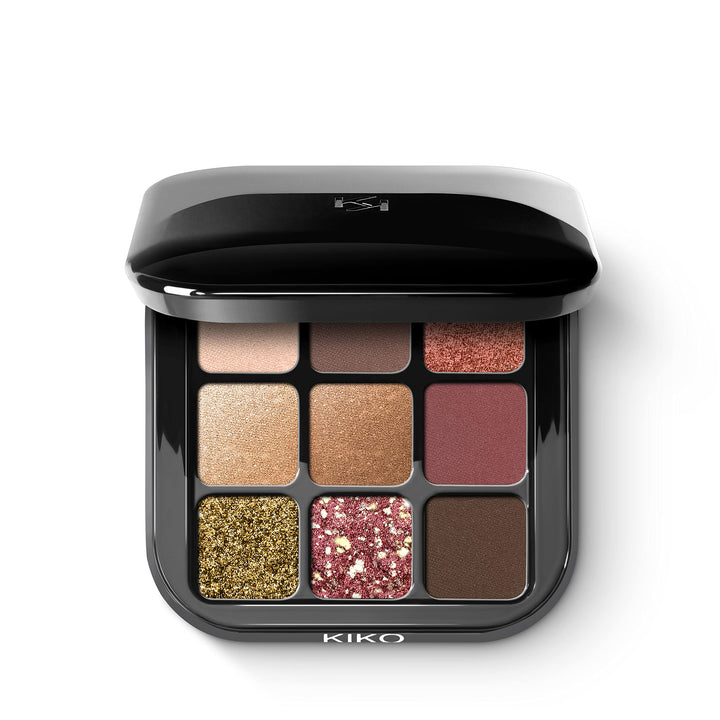 KIKO MILANO Glamour Multi Finish Palette 03 compact open for on-the-go touch-ups