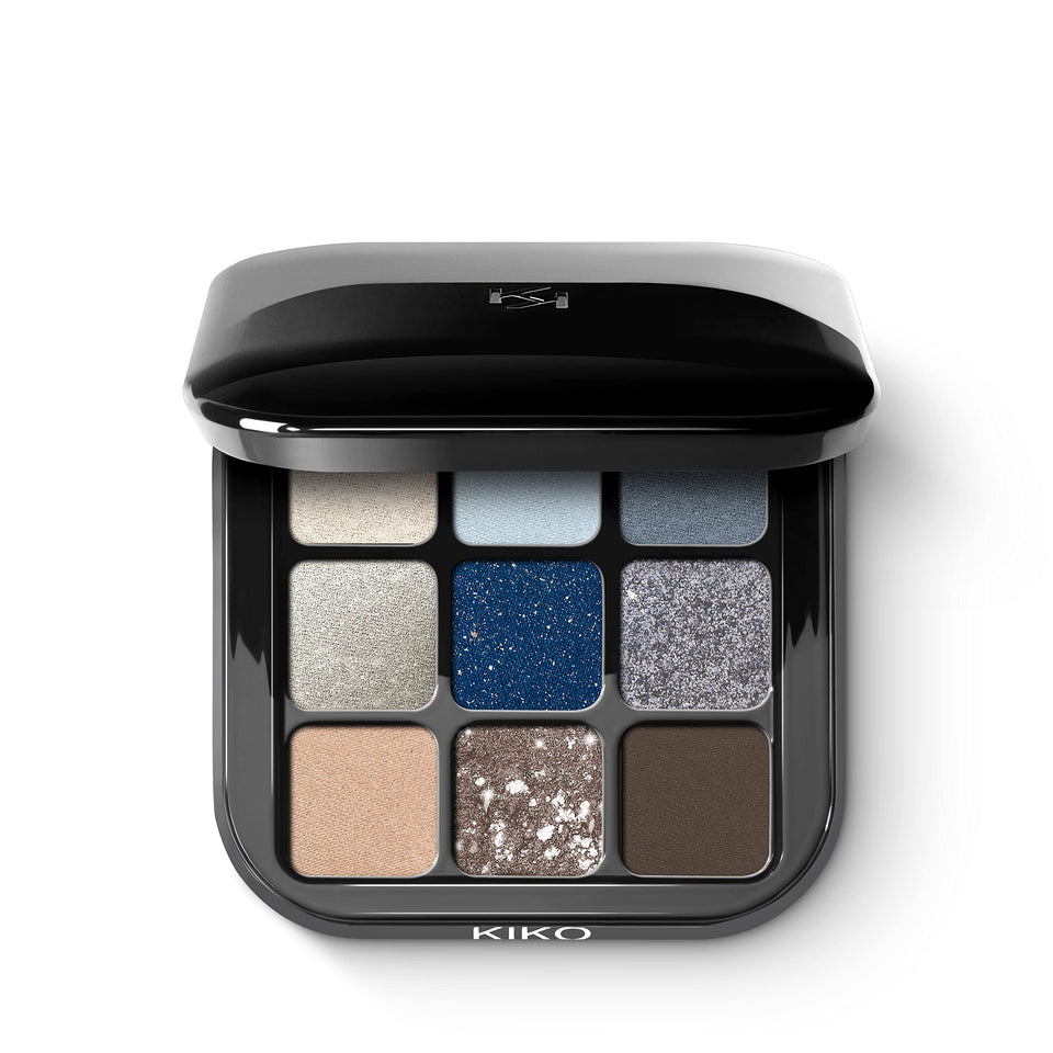 KIKO MILANO Glamour Multi Finish Eyeshadow Palette 05 compact with mirror for on-the-go looks.