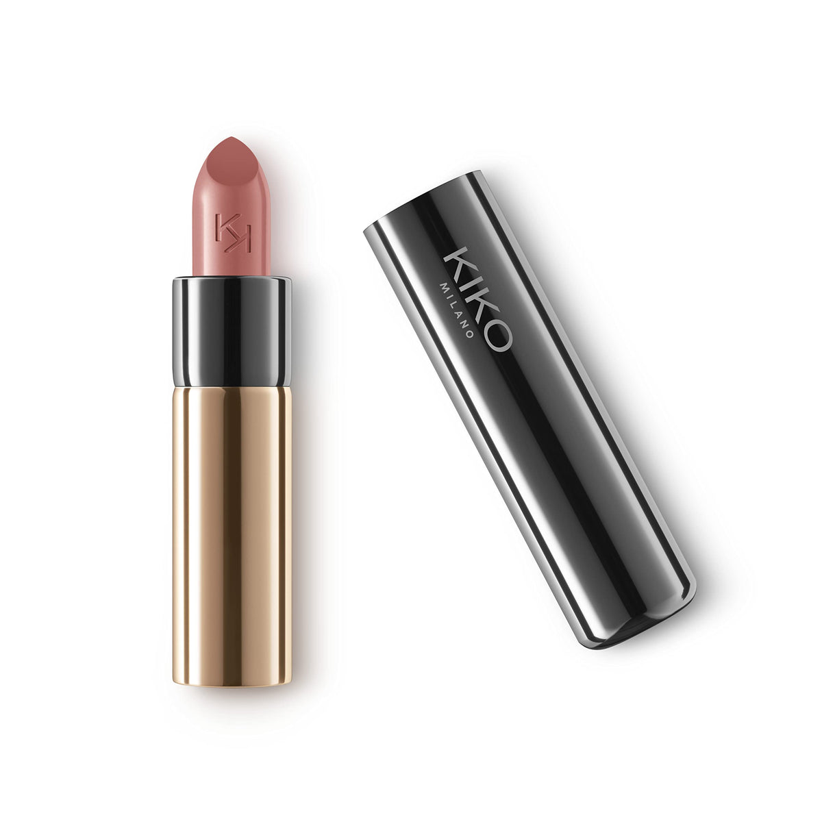 Kiko Milano Gossamer Emotion Creamy Lipstick 103 lip swatches show bold colour and shine.