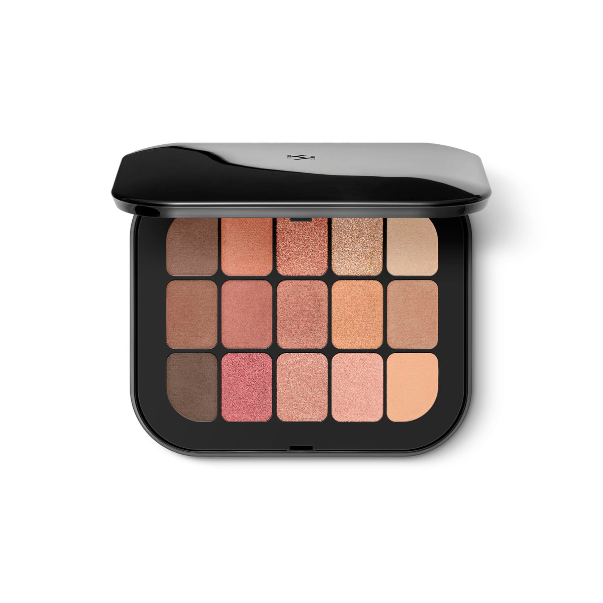 Kiko Milano Master Eyeshadow Palette 02 features 15 shades in matte and metallic finishes for versatile looks.